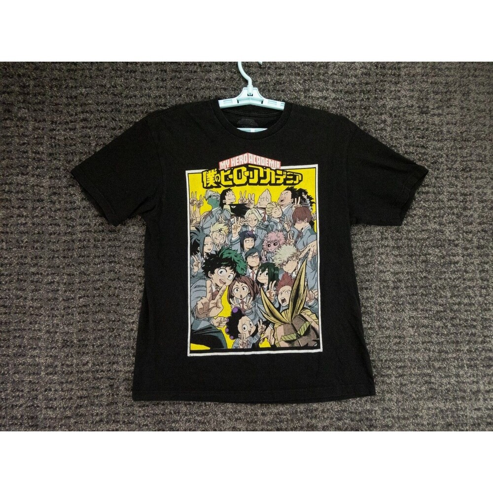 My Hero Academia T-Shirt Adult Medium Black Anime Japanimation Graphic Tee